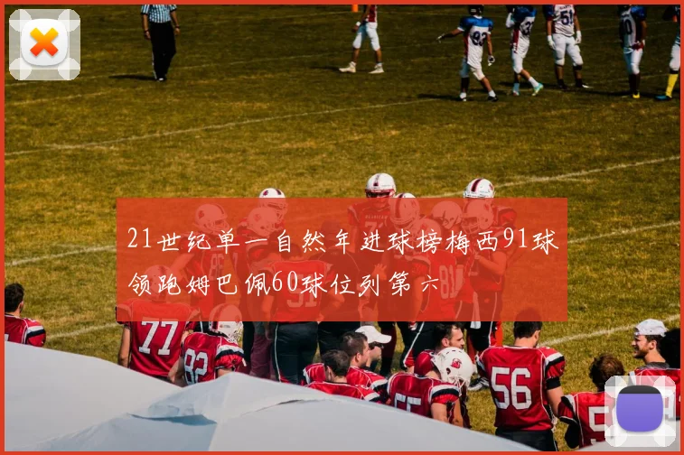 21世纪单一自然年进球榜梅西91球领跑姆巴佩60球位列第六